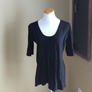 Soft tunic length black T by Gap